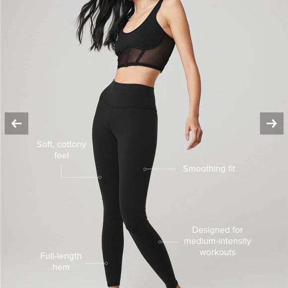 Alo airbrush black leggings (full) size large - Picture 3 of 4